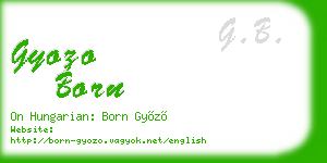 gyozo born business card