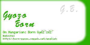 gyozo born business card